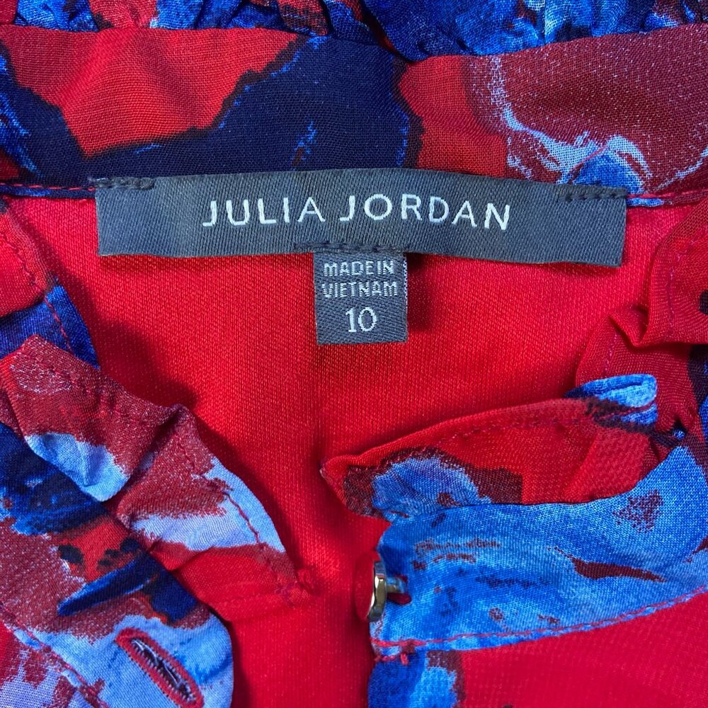 NWT Red & Blue Floral Julia Jordan Dress Sz 10 - Picture 6 of 8